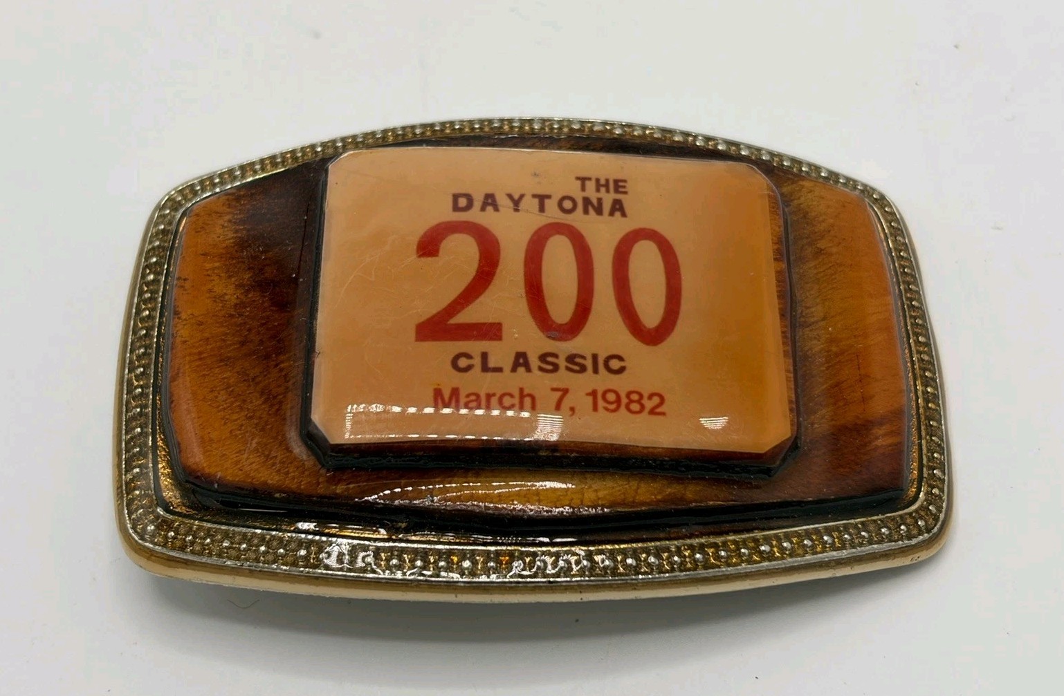 Vintage Daytona 200 Belt Buckle 1982 Motorcycle Racing Daytona Motor Speedway Fl
