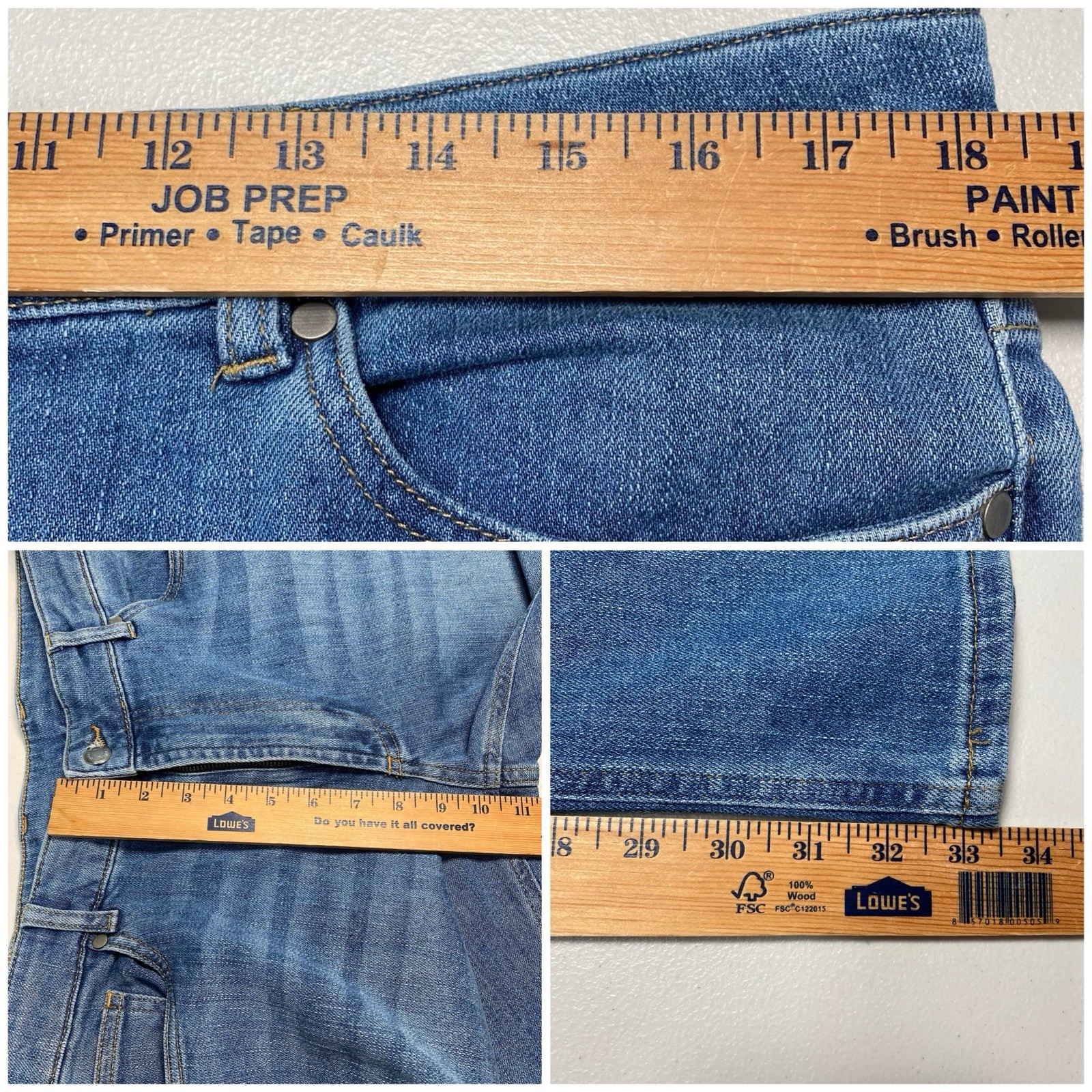 Peter Millar Crown Crafted Vintage Washed Jeans 38×34 (37×33.5) Mens True Blue