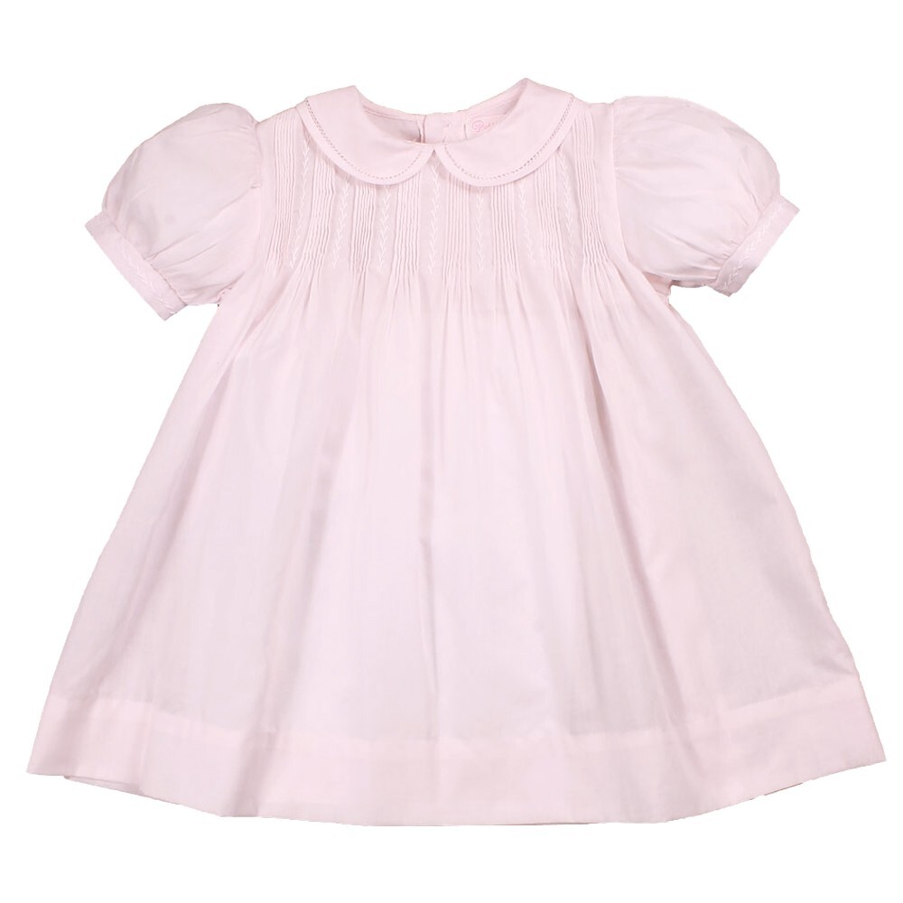 NWT Petit Ami Pink Pintuck 3PC Dress 3 Months Baby Girls Bonnet 3M Bloomers