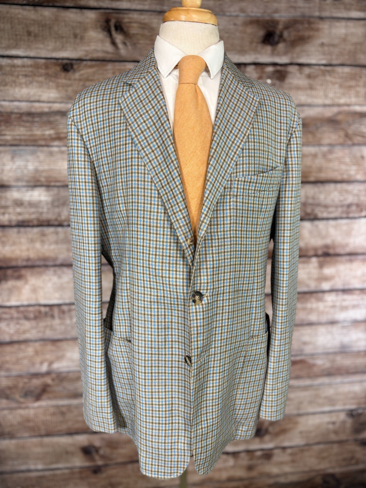 Luciano Barbera Wool Linen Blazer Size 46 (56 EUR)