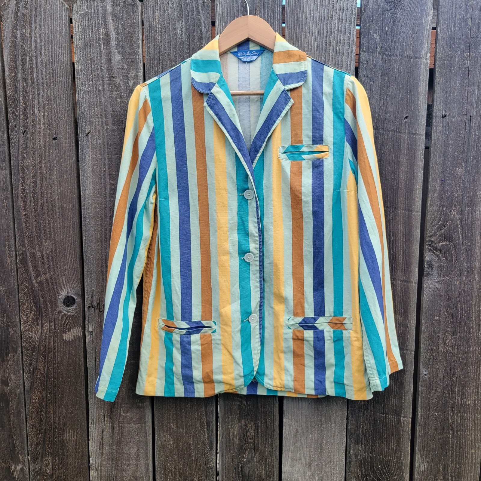 White Stag Original Sailcloth Rare 1950s VTG Women’s Multicolor Striped Blazer