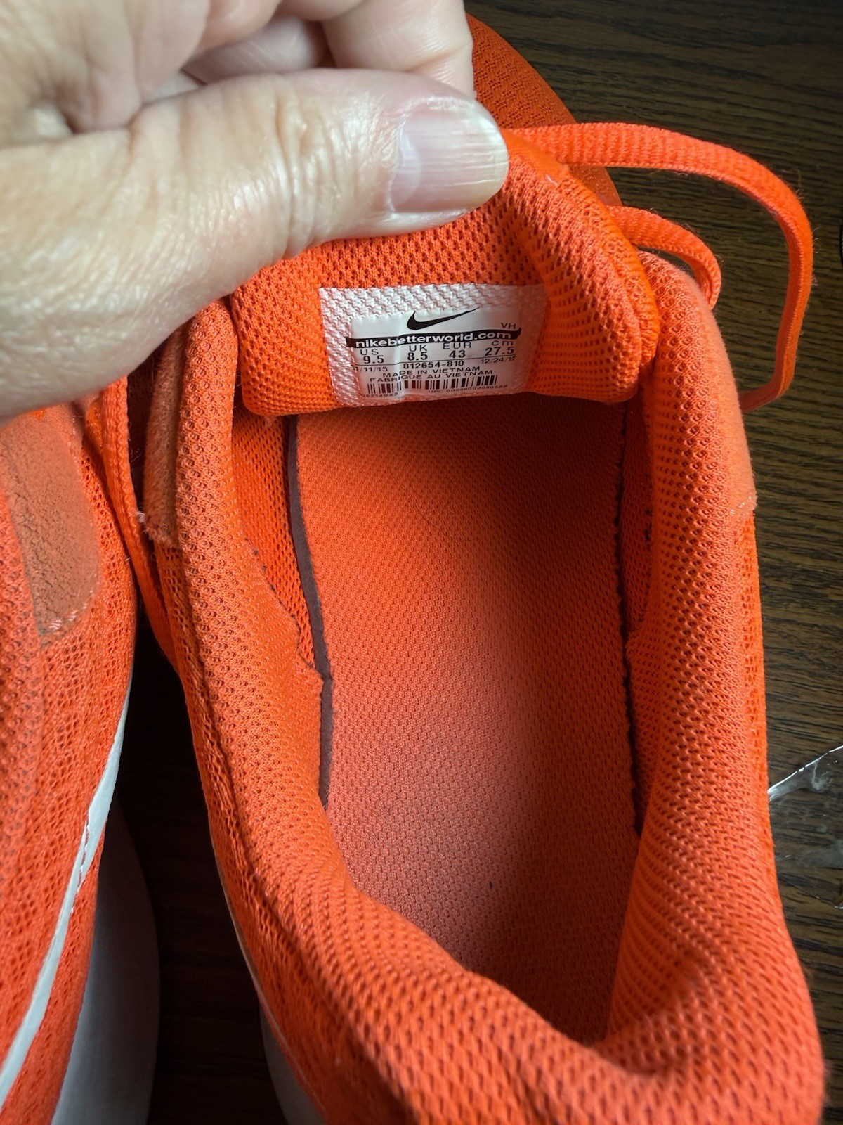 Nike Running Shoes Women’s 9.5 Bright Orange Gently Used Breathable Mesh