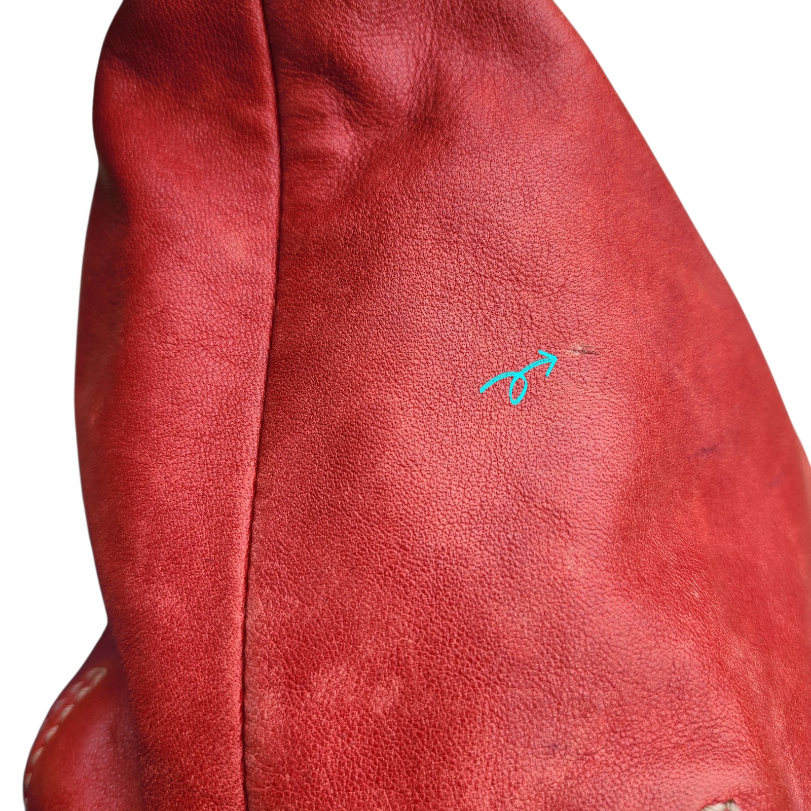 Coach 9564 Y2K 2005 Red Leather Hobo Baguette Shoulder Bag Convertible Strap