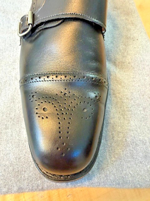 Allen Edmonds St. Johns Double Monk Strap – Black w/Blue Dianite Sole