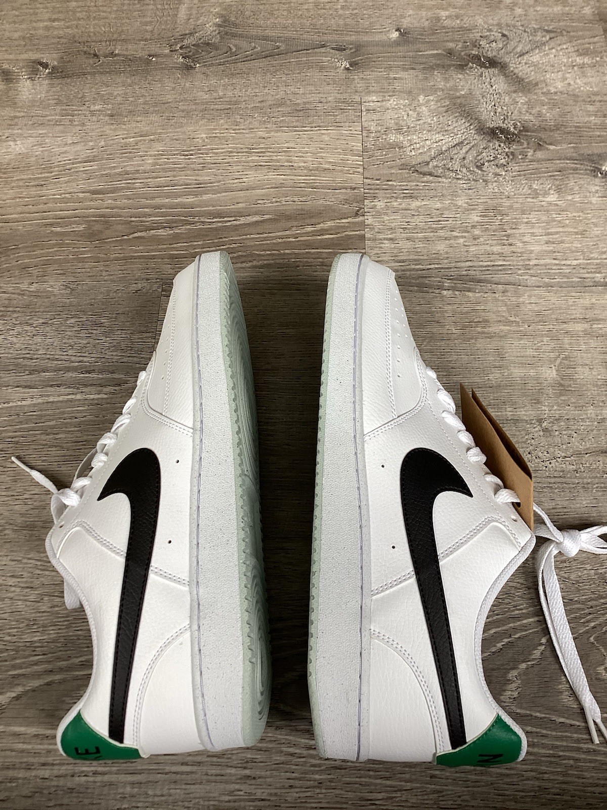 Nike Court Vision Low Mens 13 Next Nature White Black Green Sneakers DH2987-110