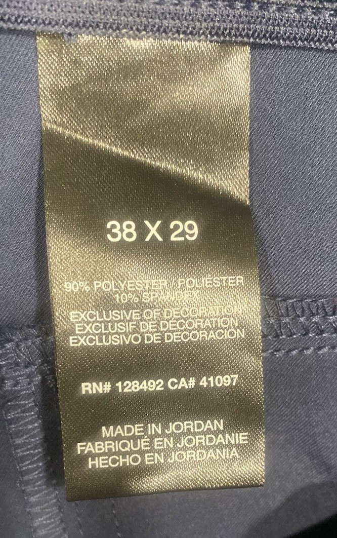 Greg Norman Men’s Pants 38×29 Blue Stretch Performance Golf Vacation Casual