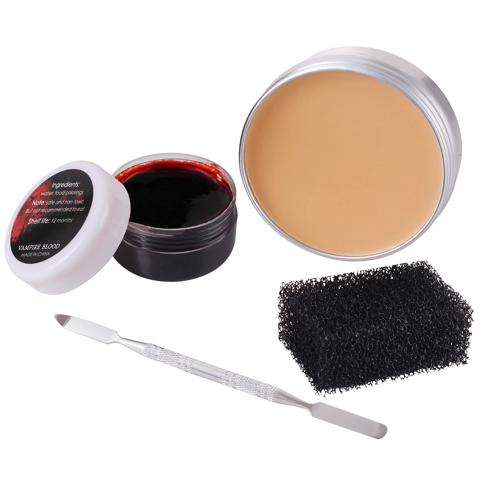 Fake Blood Scar Wax1.76OzSFX Makeup Kit, Fake Wound Modeling Scar Wax for Hal…