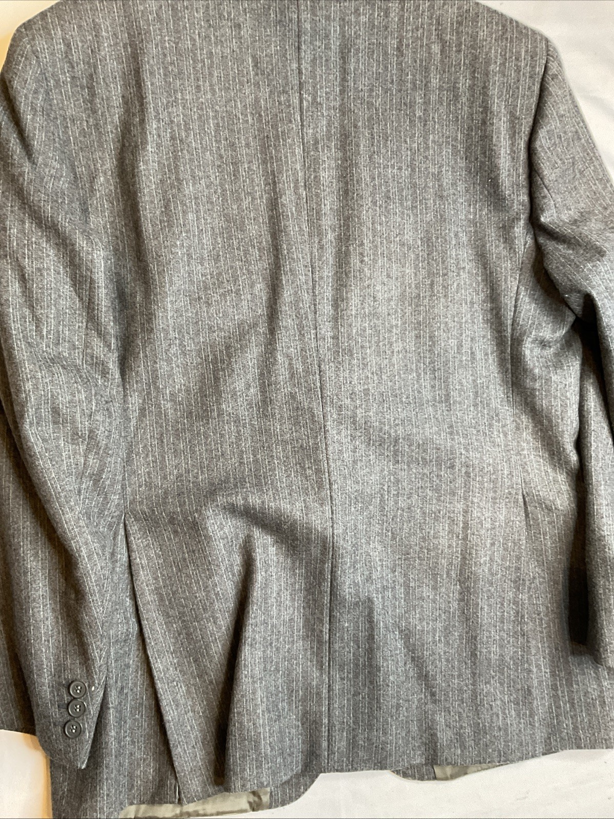 Selfridges Blazer Hugo James Size 44 S Gray Pinstriped Wool Made In England