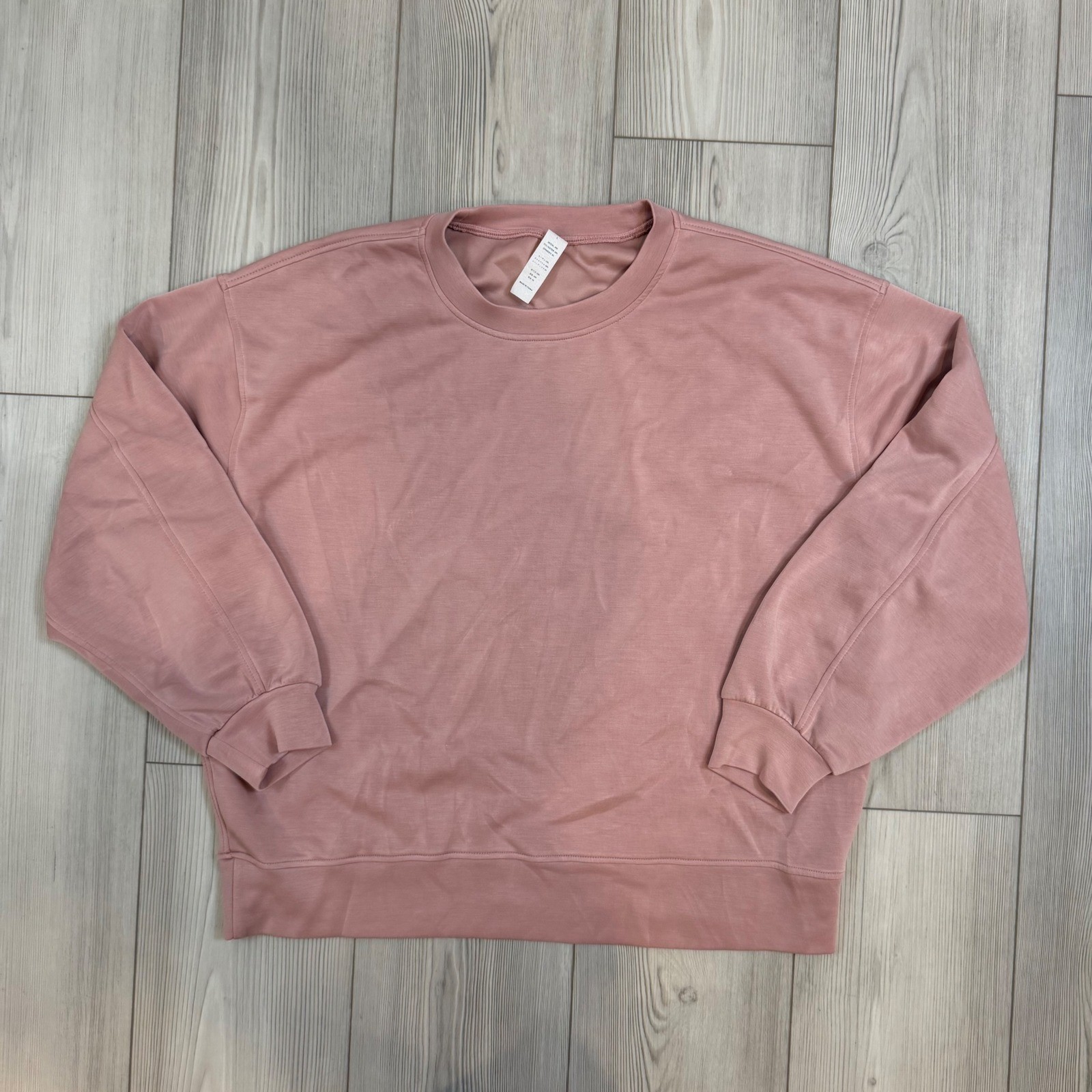 Ododos Womens Modal Blend Crewneck Sweatshirt Pink Long Sleeve Pullover Large