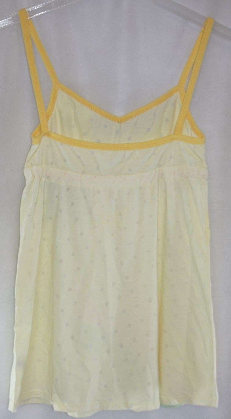Womens Juniors David & Goliath Yellow Sunshine Soak It Up Rainbow Tank Top Cami