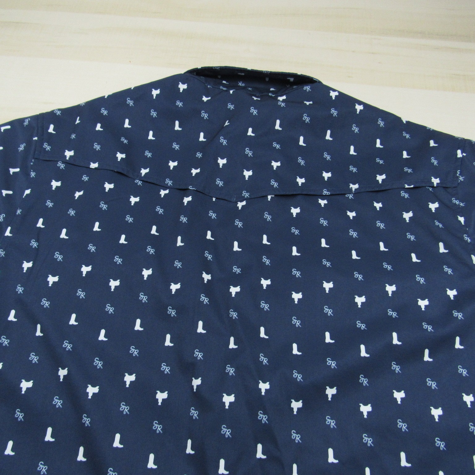 Saddle Rags Shirt Men Large Blue Pearl Snap Vented Outdoor Performance