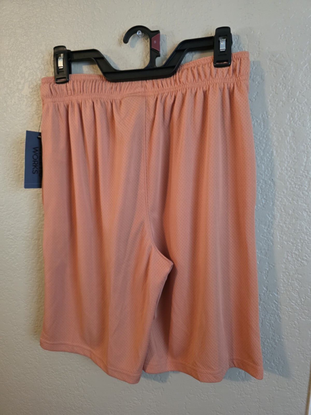 Athletic Works Men’s Mesh Shorts Drawstring Orange S 28-30