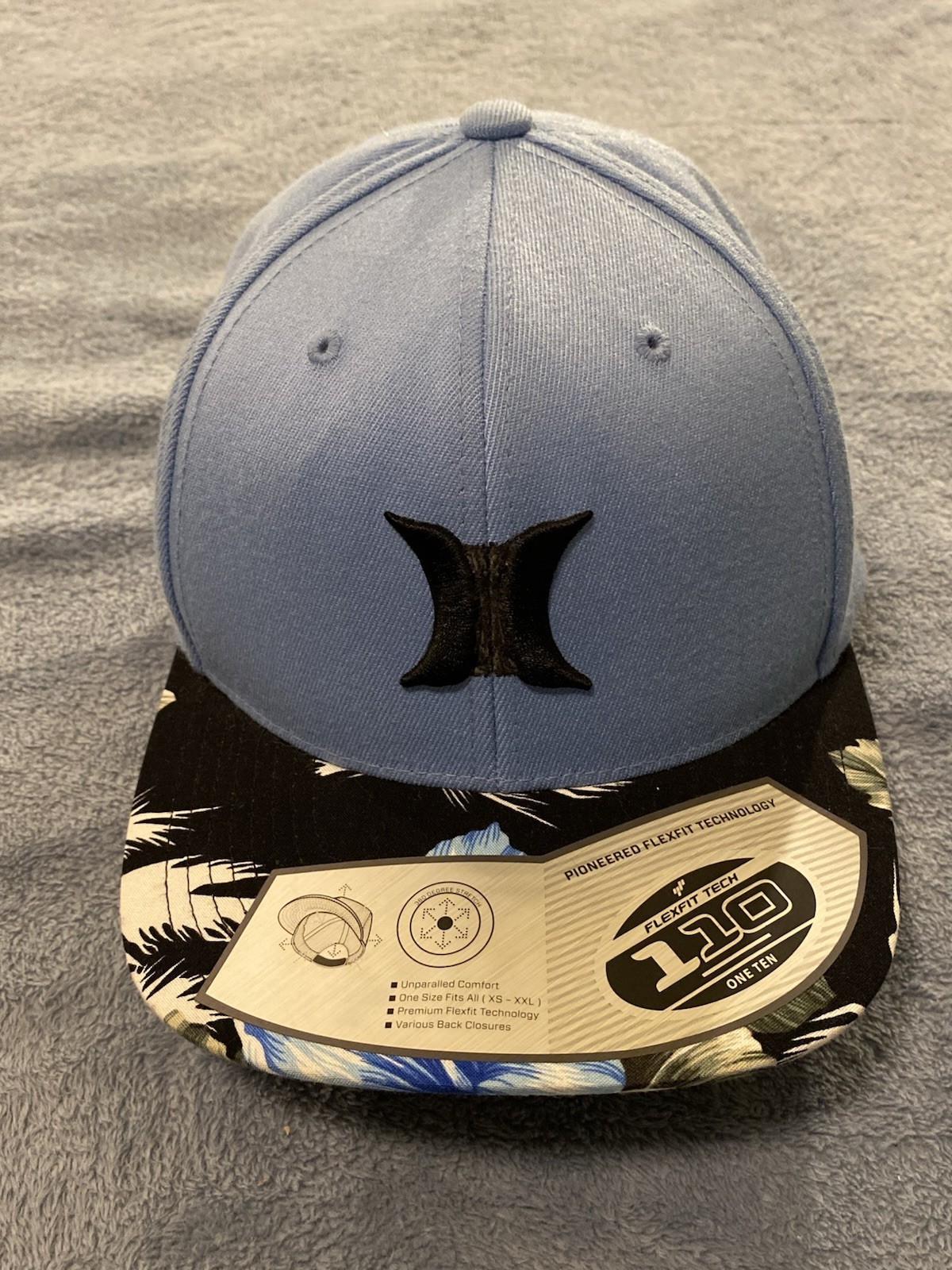 110 One Ten Flex Fit Cap Blue Tropical NWT
