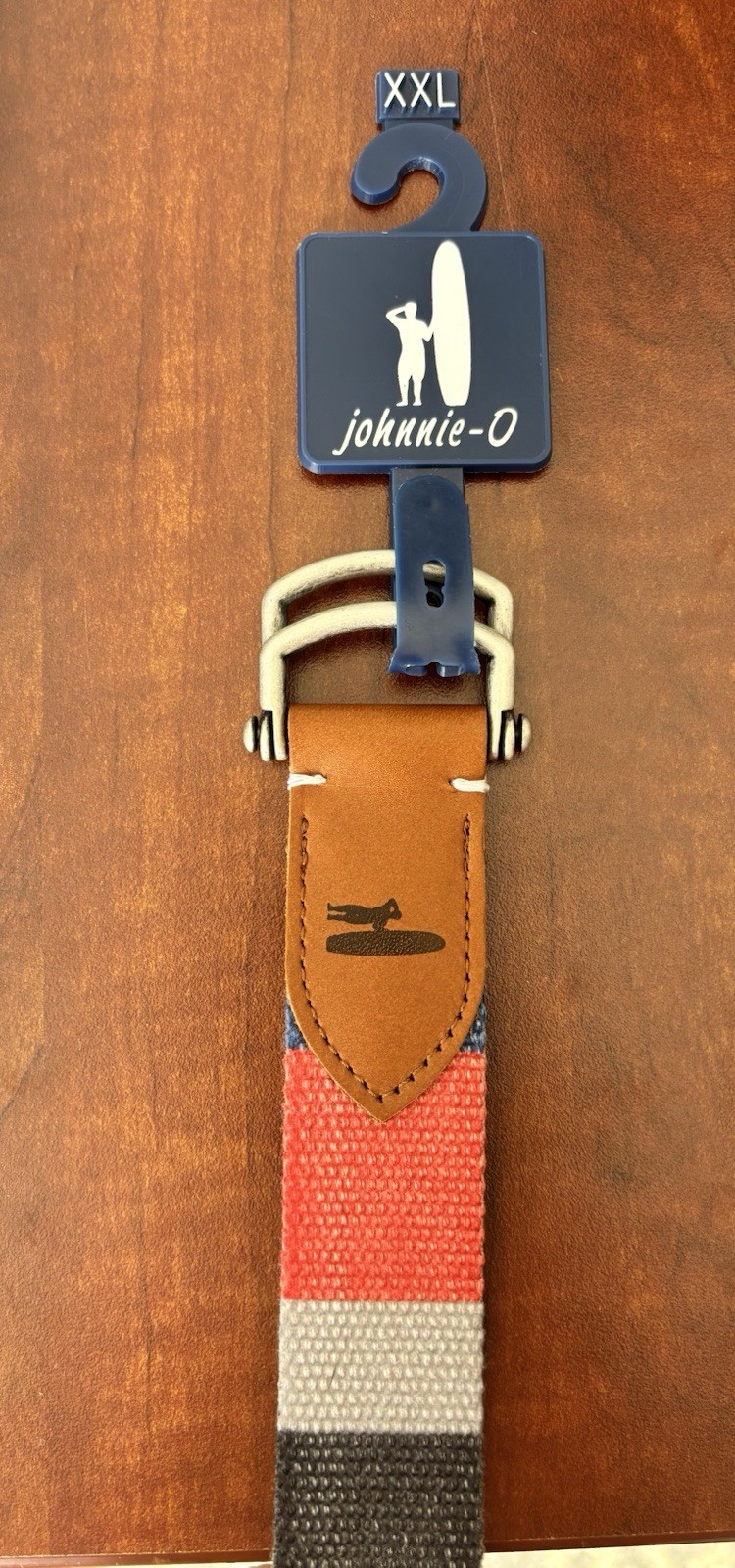 johnnie-O XXL Bowen Belt Multicolor Striped Adjustable Buckle Bandana Colorway
