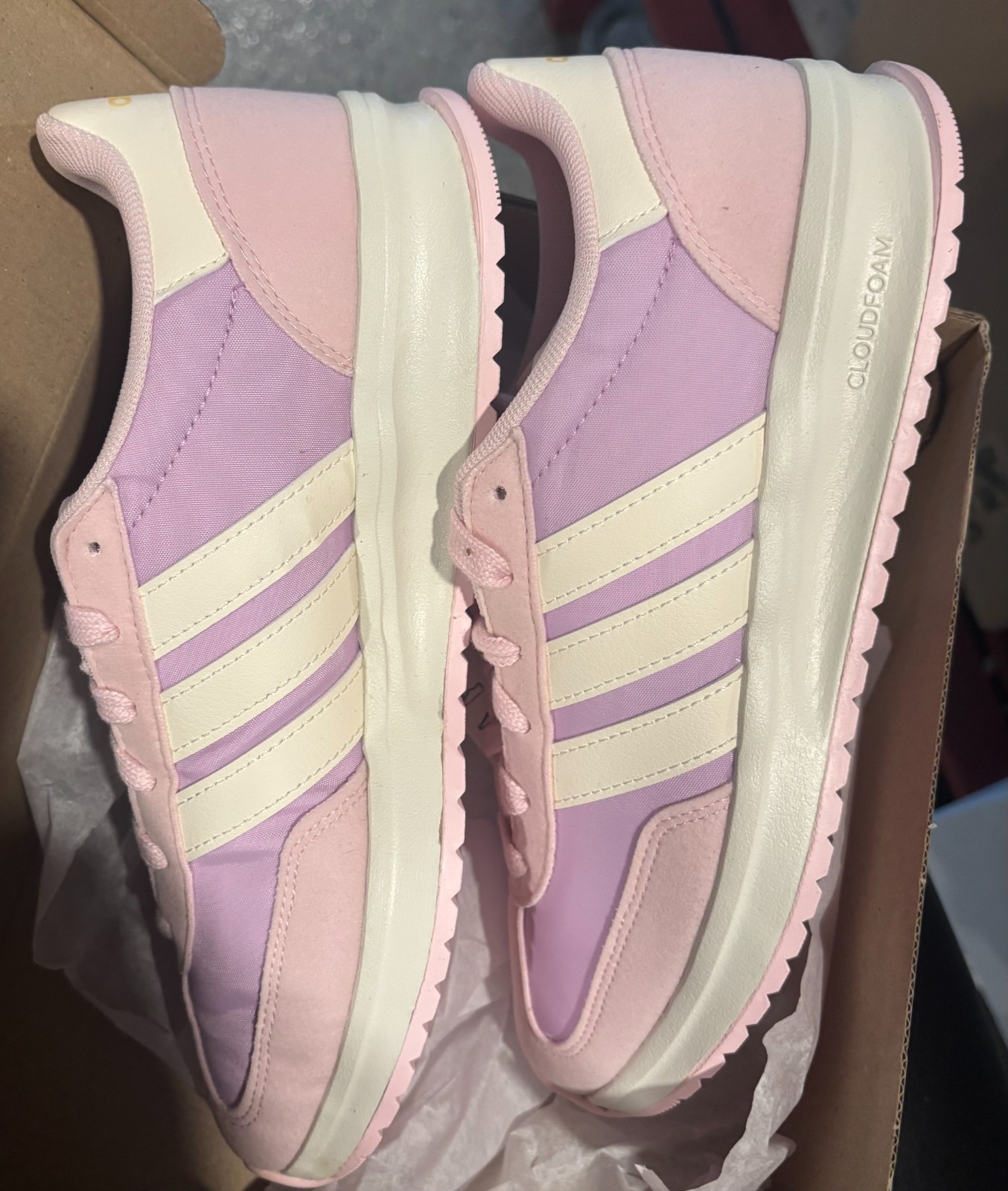 Adidas Run 70s 2.0 J, JS2306, US 6.5 (Kids/Junior), pink/lavender/cream colorway