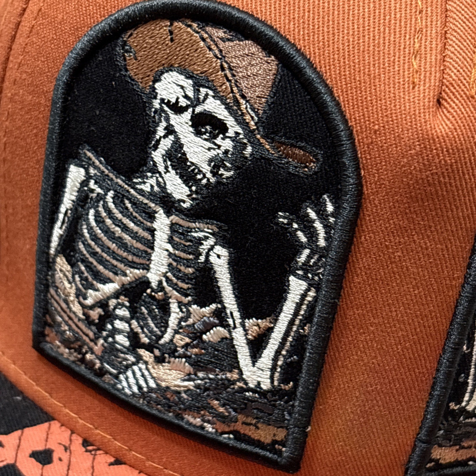 Top Level Skeleton Cowboy Cap Embroidered SnapBack Hat New W/tags