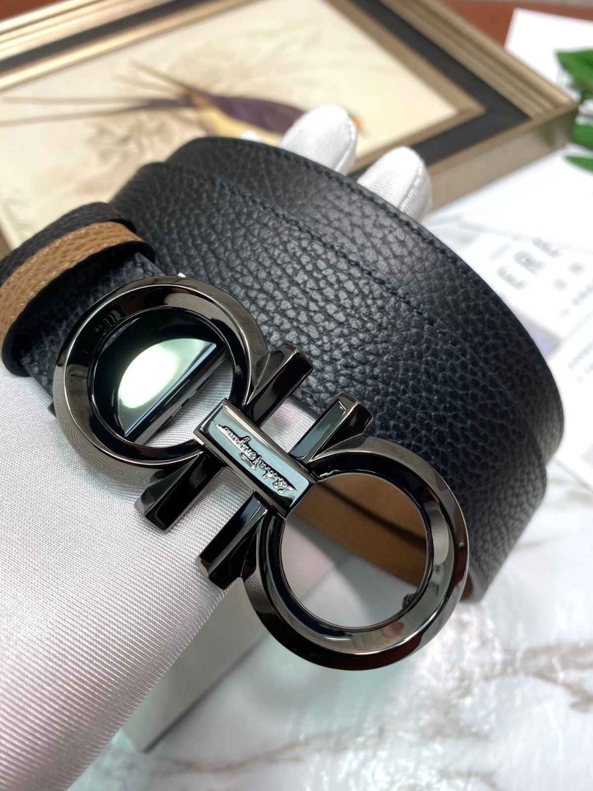 ferragamo belt authentic men