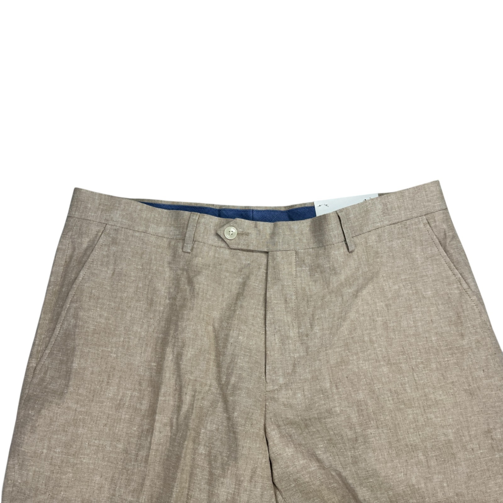 Tommy Hilfiger Mens Hall Modern Fit Linen Blend Suit Pants Tan 36×30