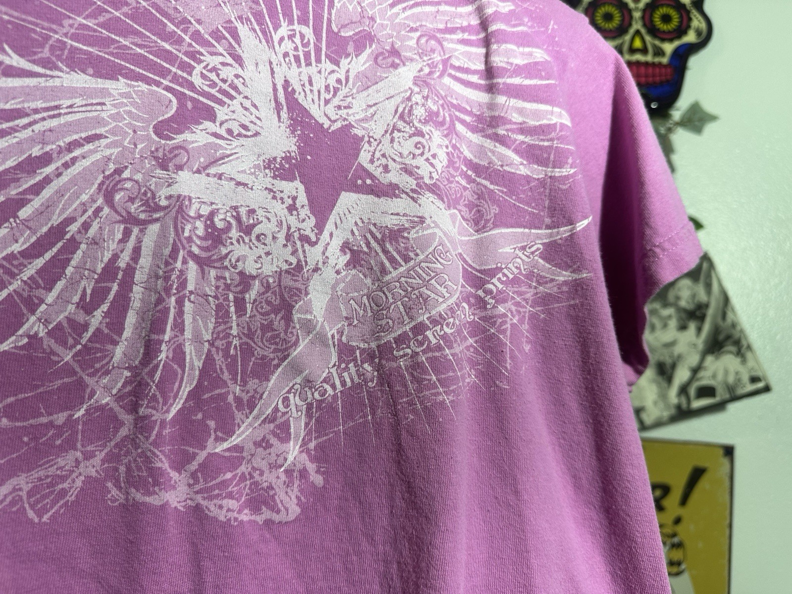 Morning Star Screen Printed Pink T-Shirt Women’s Size Medium