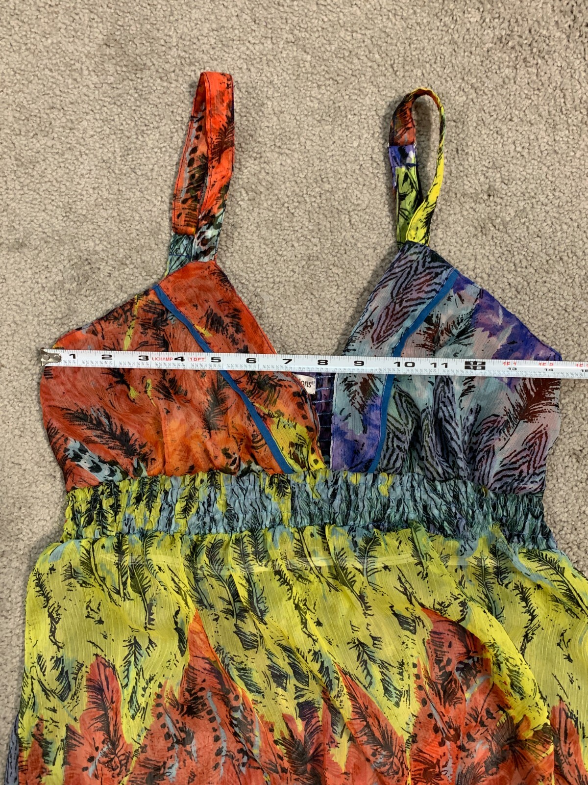 Cute Options Bikini Tankini Swimsuit Cover Up Sundress Womens size L Green Sheer