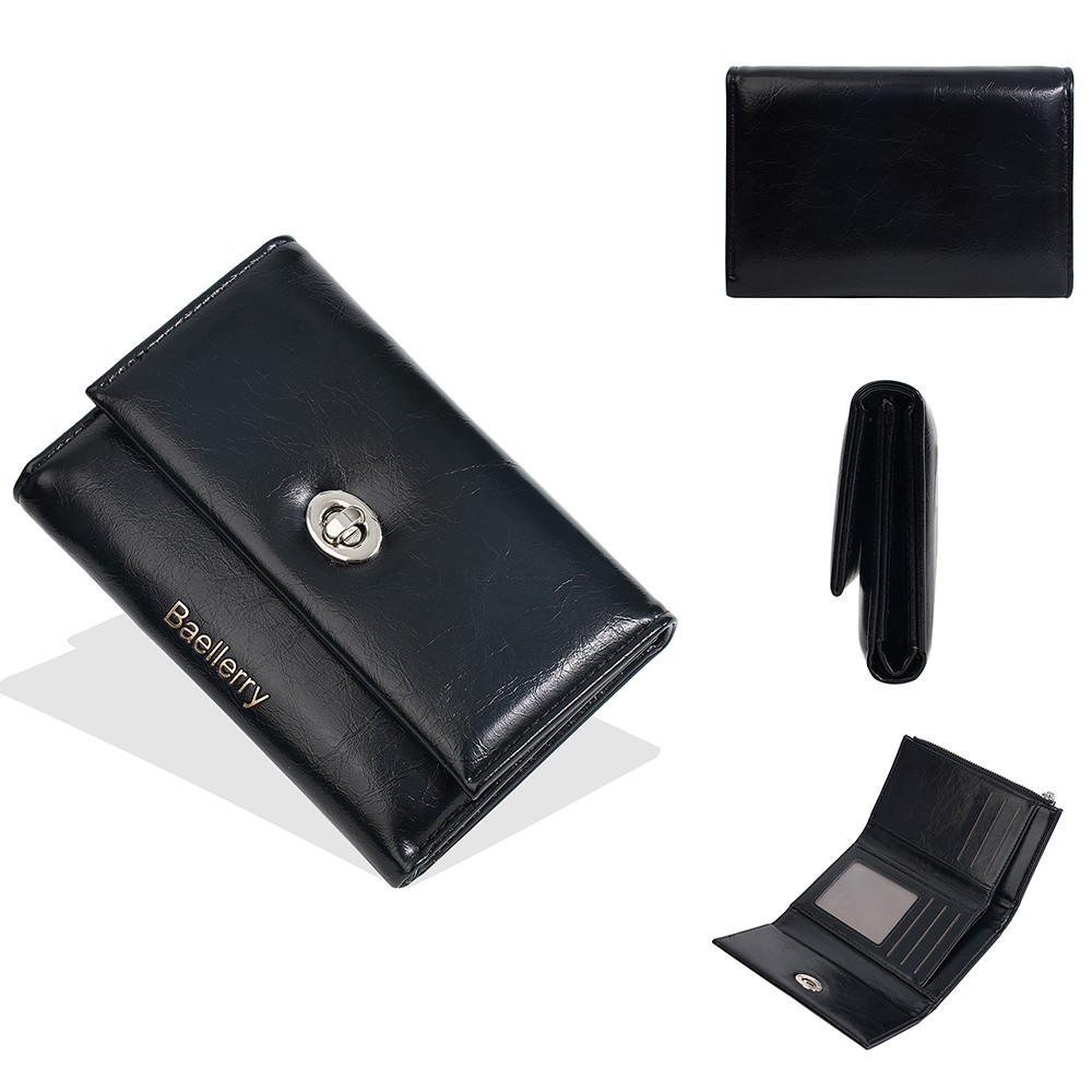Fashion Women’s Wallets Credit Card Holder Hasp Leather Zipper Coin Pocket Purse