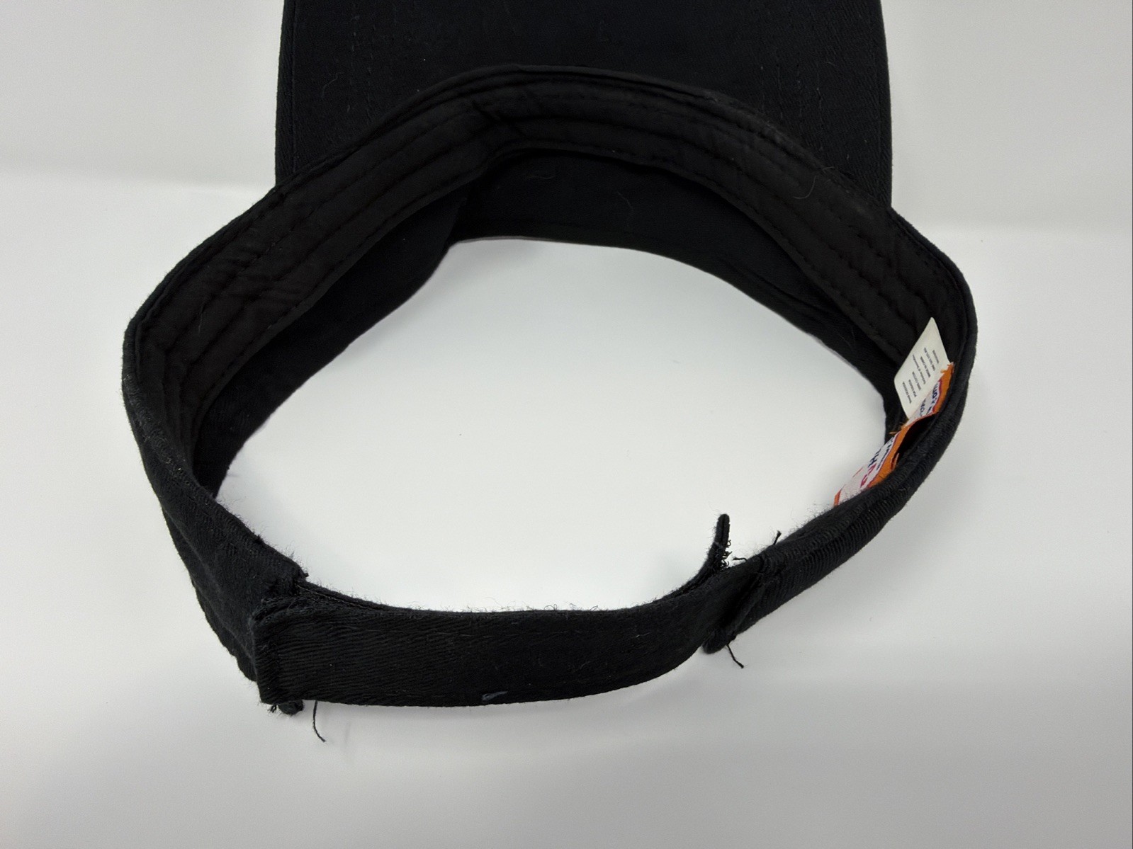 DUNKIN’ Dunkin’ Donuts Employee Uniform Visor Hat OSFA Black Cotton Embroidered