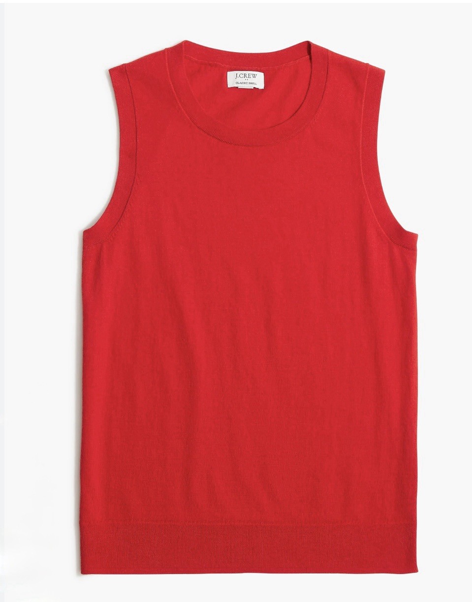 J. Crew Sweater Shell CARDINAL Red Size M MSRP:$69.50
