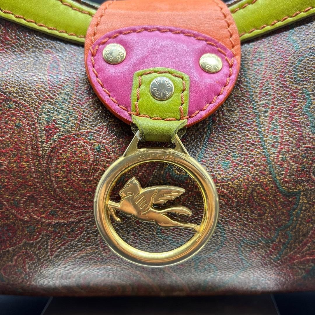ETRO Pegasus One Shoulder Bag 7.8 in