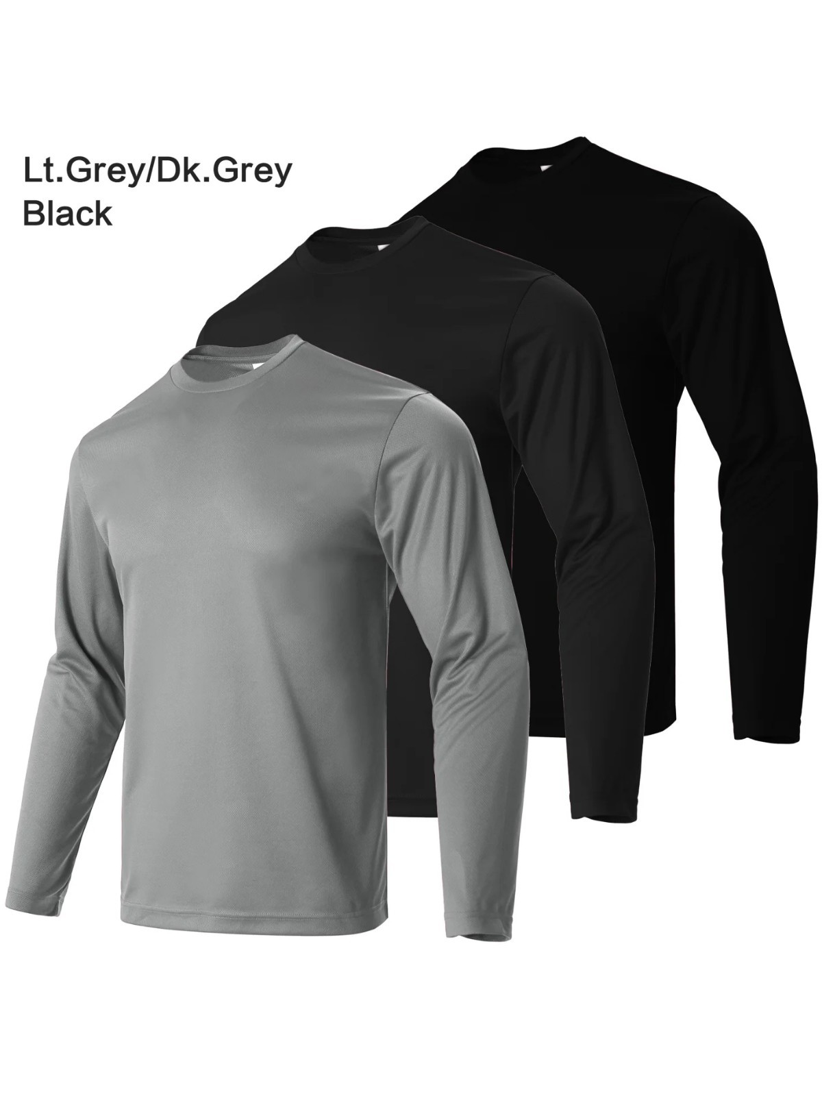 Men’s Long Sleeve Performance Shirt Quick Dry Moisture Wicking Active Tee