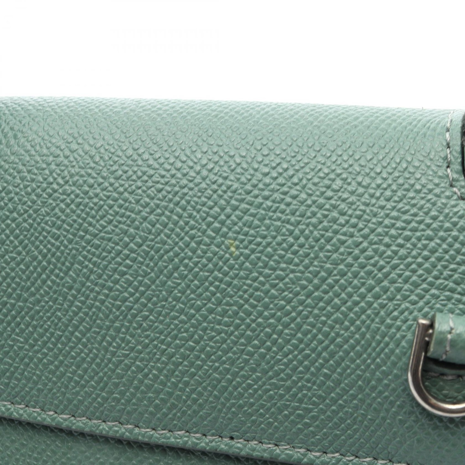 CELINE BELT BAG NANO Shoulder crossbody Handbag leather Green Used Women