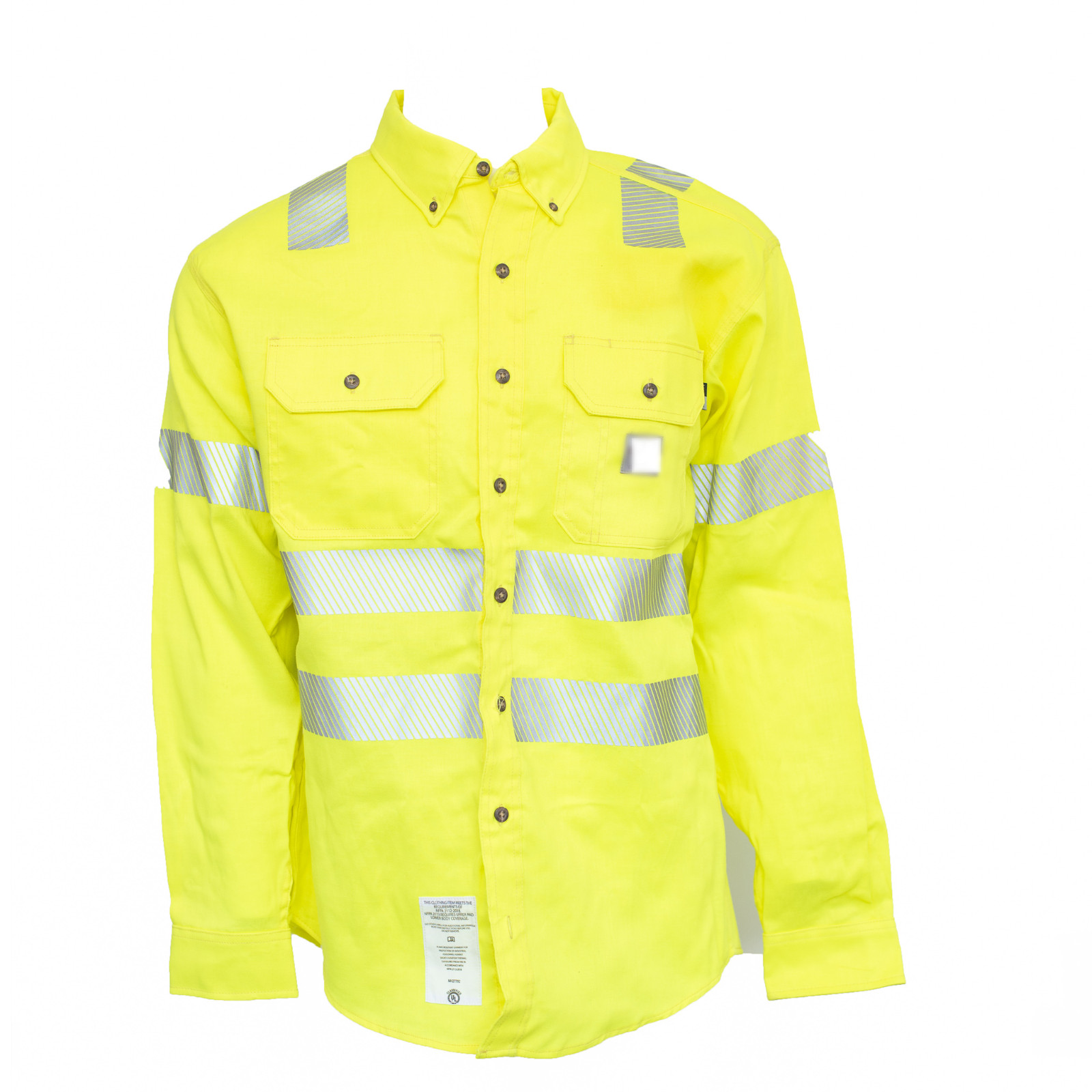 Used Brand Flame Resistant Hi-Visibility Work Shirt CARHART Cintas, Workrite