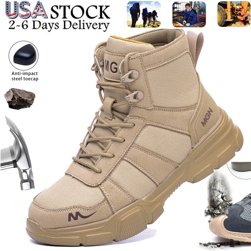 Indestructible Mens Safety Shoes Steel Toe Sneakers Work Boots Hiking Waterproof
