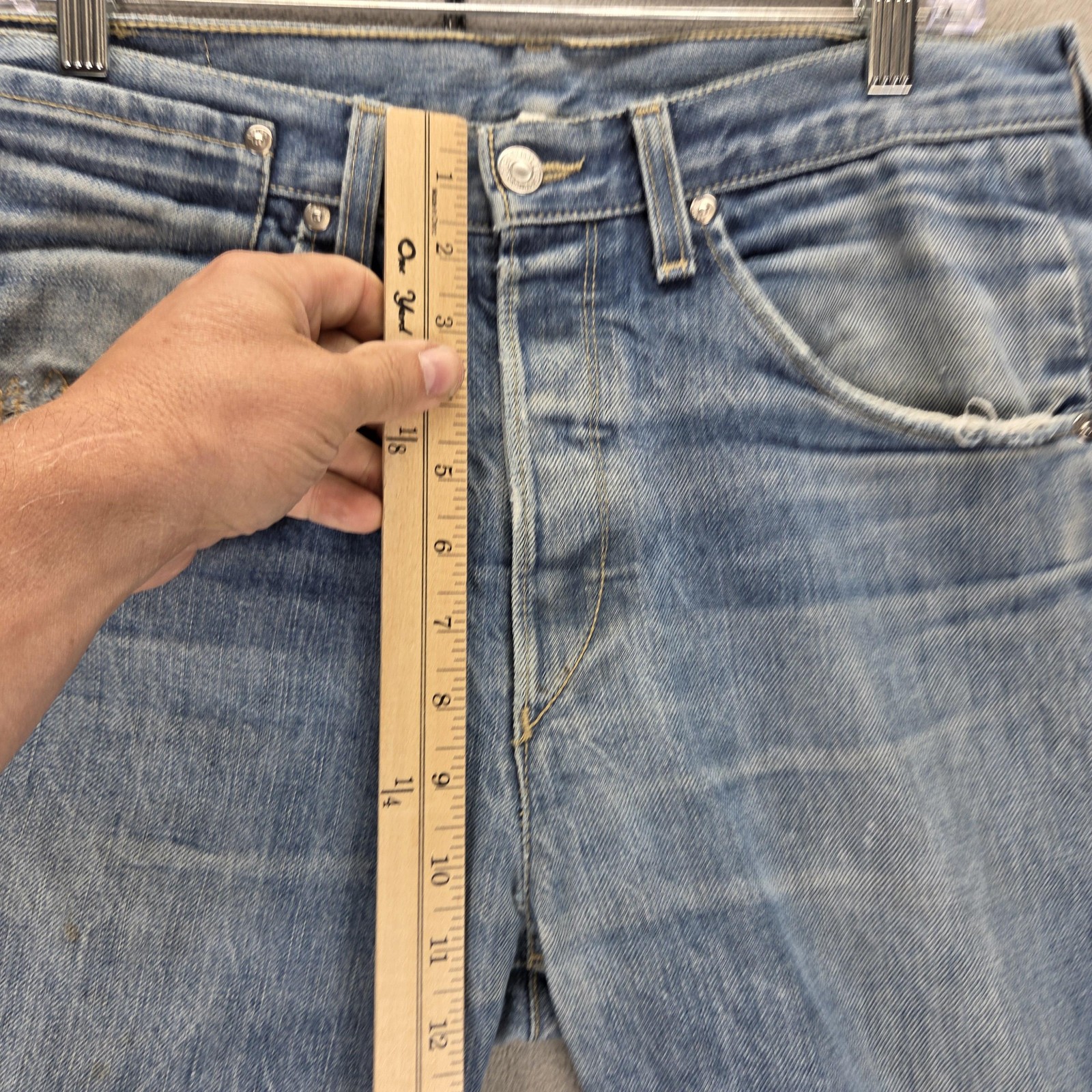 Vintage Levis Engineered Jeans Mens 32×32 Blue Twisted Button Fly Medium Wash