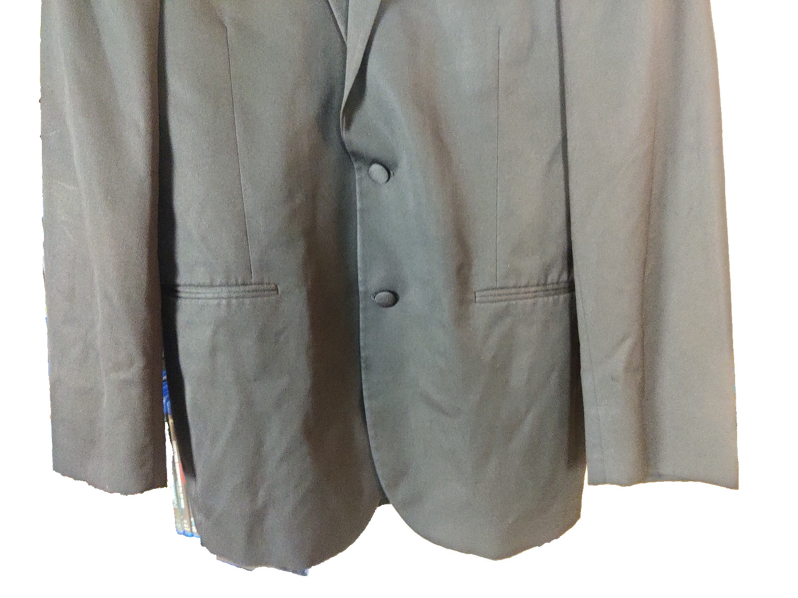 Black by Vera Wang Tuxedo JACKET Mens 40L Slim Fit Super 130s Worsted Wool