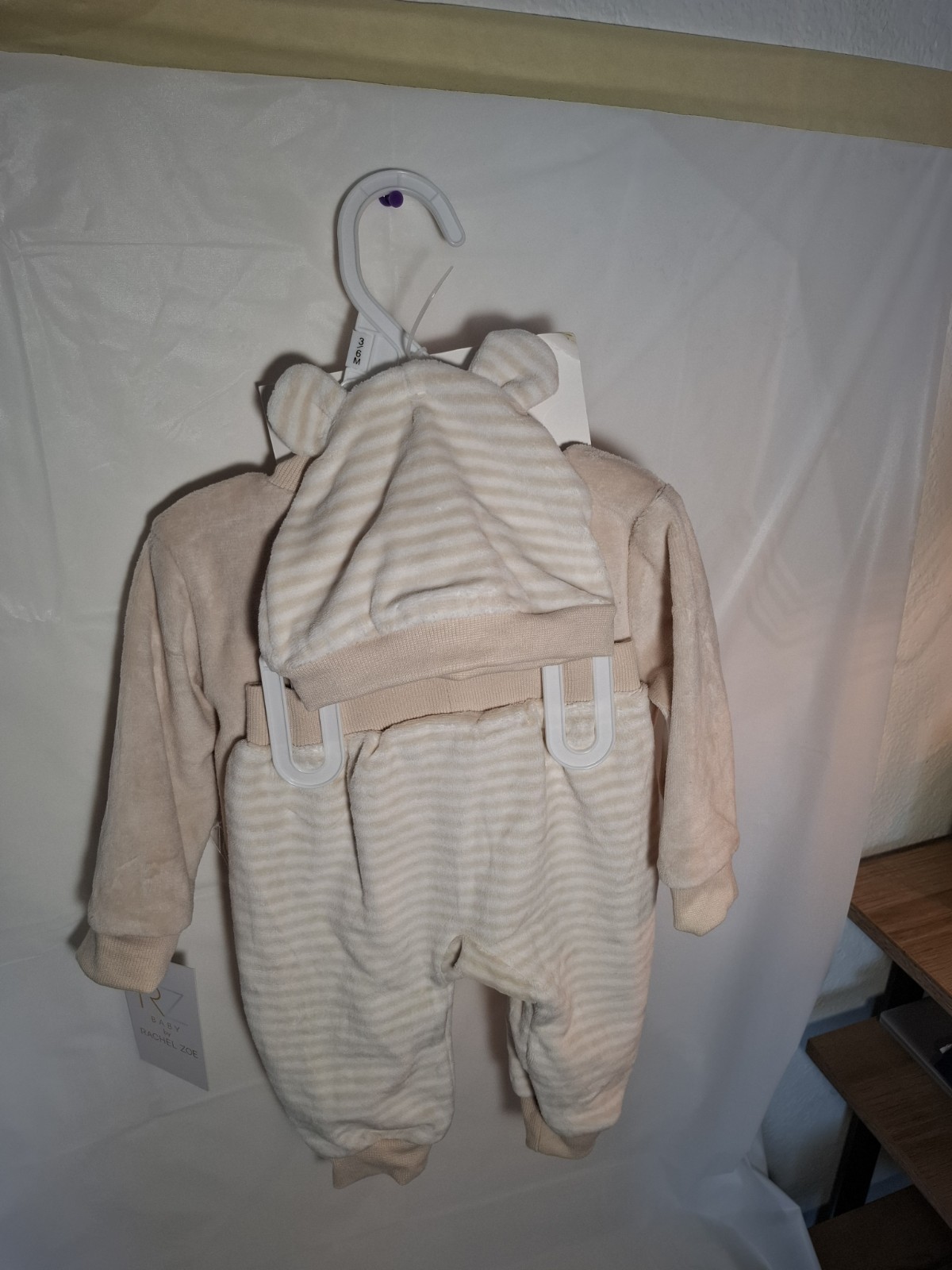 RZ 4pc Set Gender Neutral Lovey Hat Pant Top 3-6M