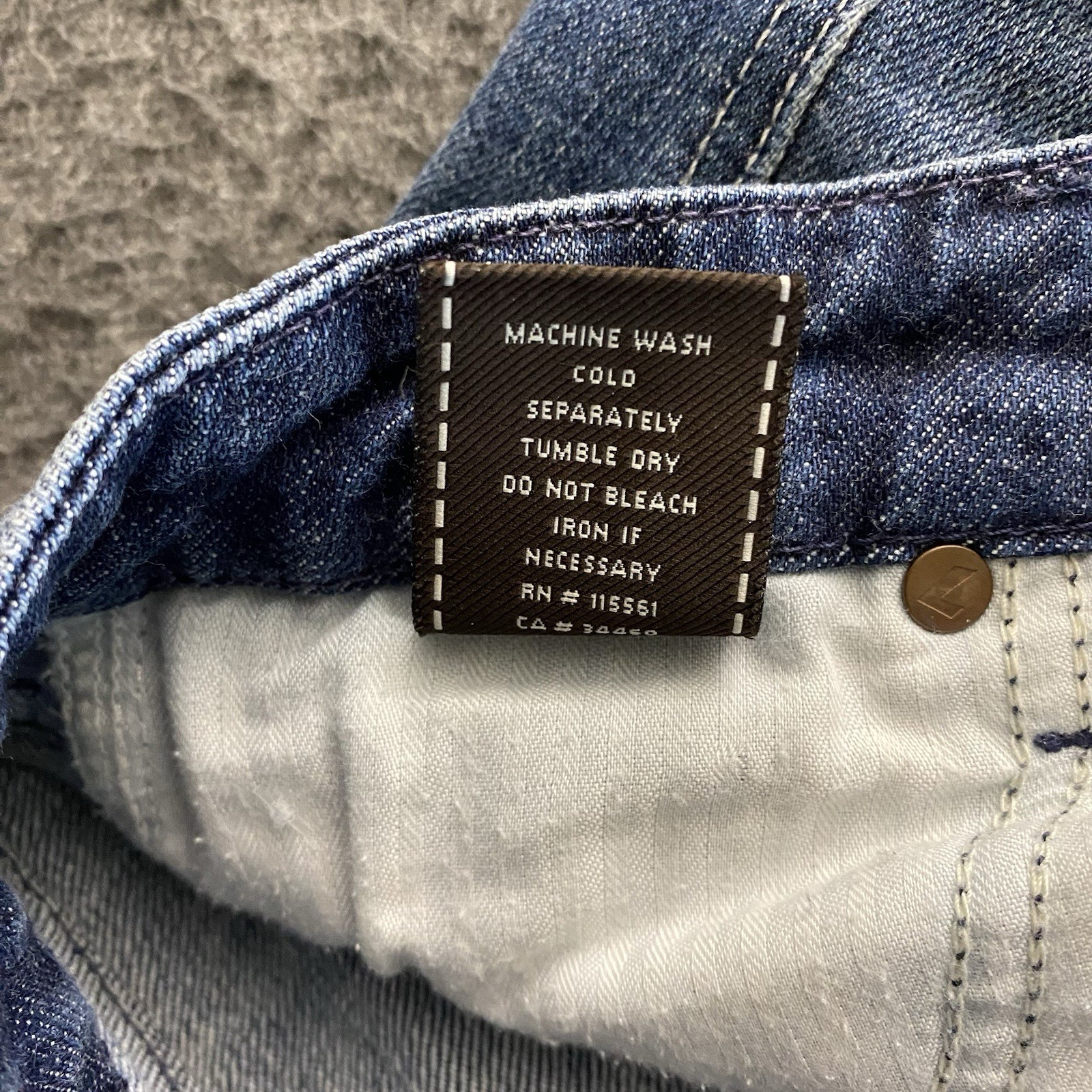 7 For All Mankind Jeans Womens Size 24 “A” Pocket Blue Bootcut Denim Made in USA