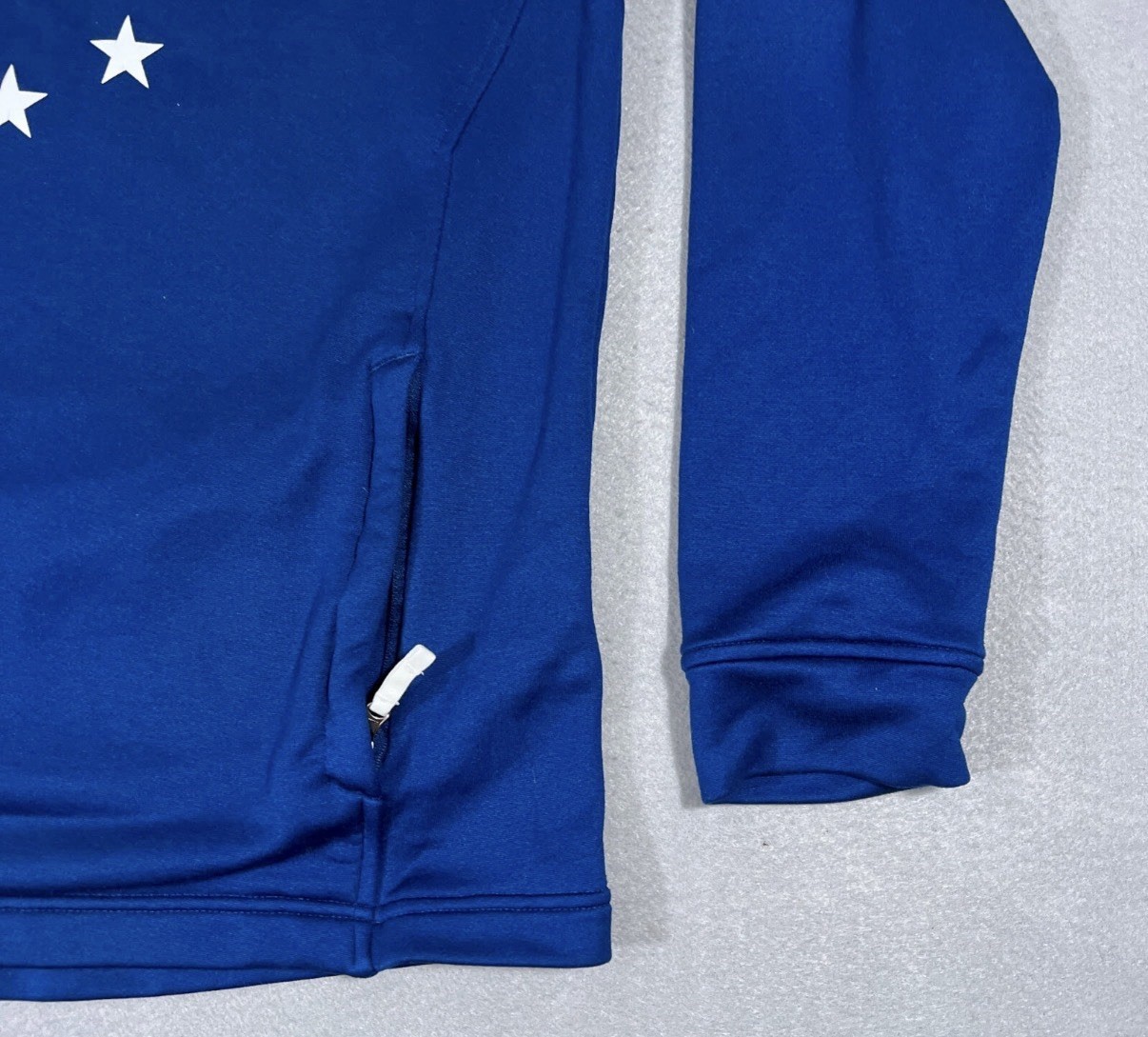 Under Armour Sweater Mens Large Blue Pullover Sweatshirt Loose Gym Vented Zip