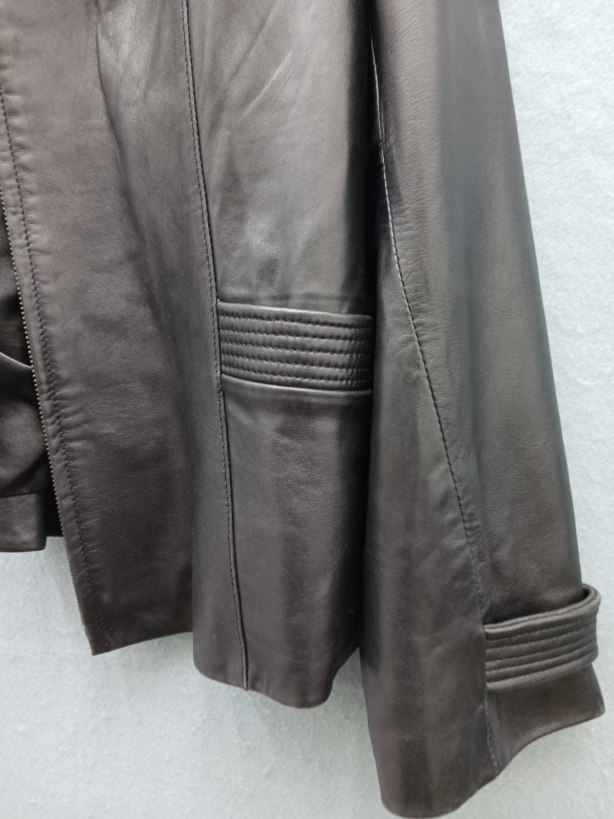 Unknown Women’s Jacket Size S Gray Moto Zip Front Casual Classic Stylish