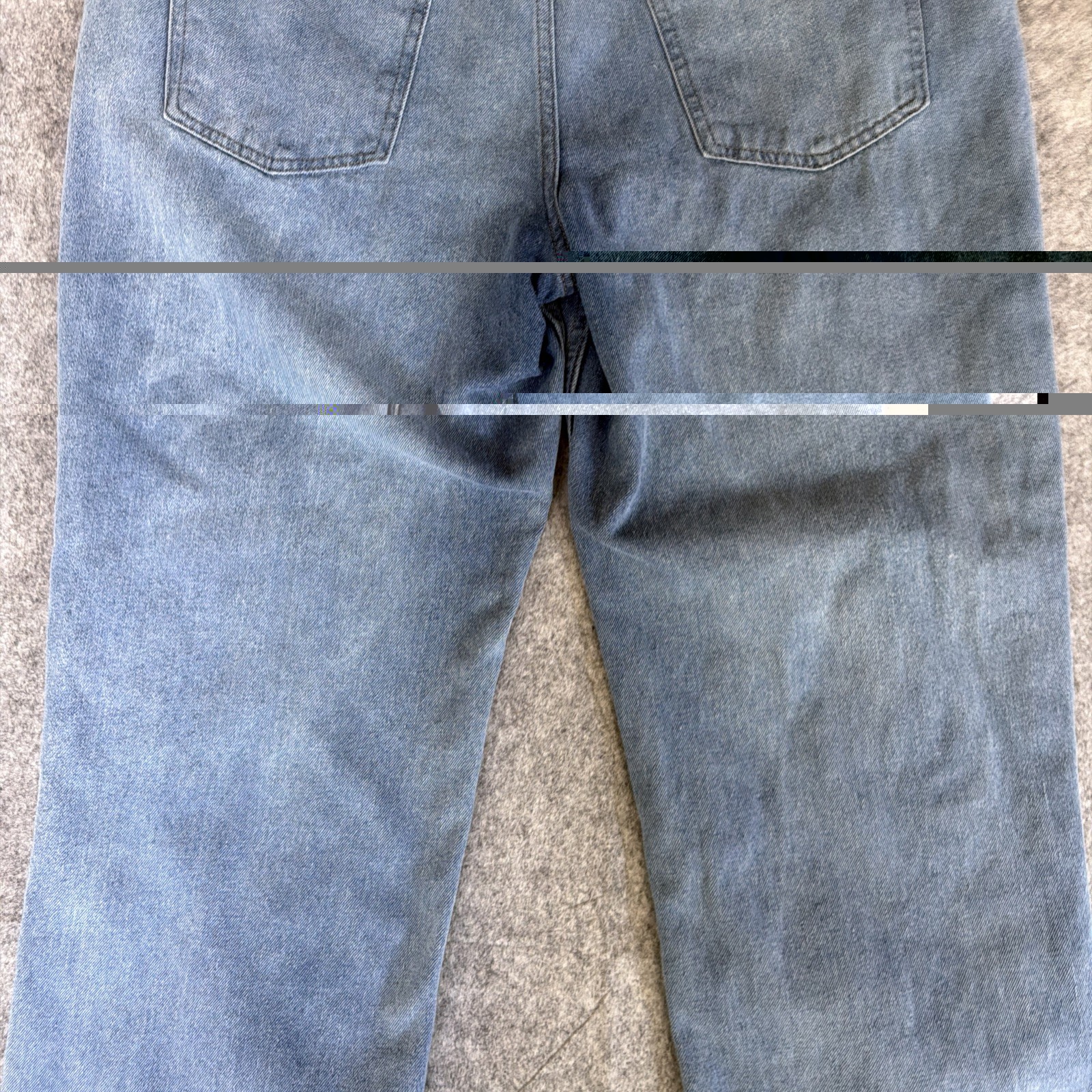 Man BoohooMan Jeans Men38 x 31 Blue Denim Distressed Doves Regular Fit