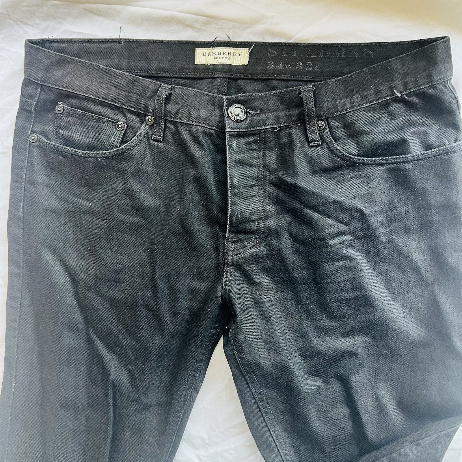 BURBERRY LONDON ‘Steadman’ Cotton Denim Jeans STRAIGHT LEG