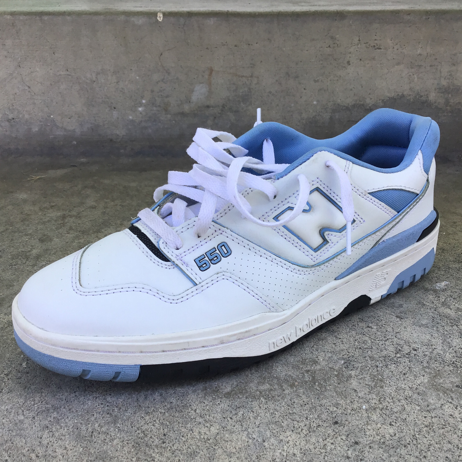 New Balance 550 UNC White University Blue White Men Size 13 BB550HL1