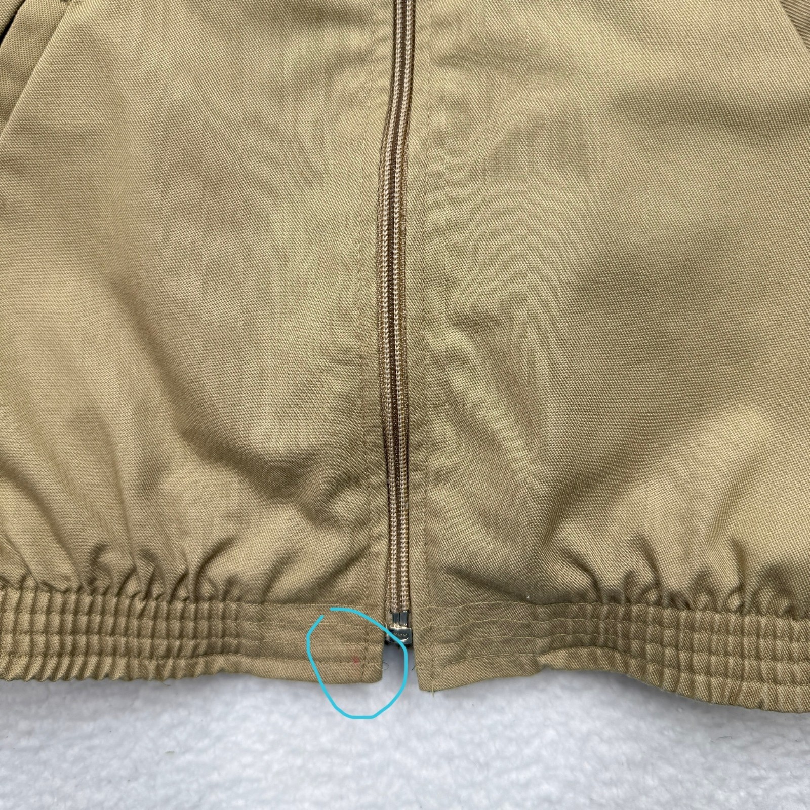 VTG Wrangler Canvas Jacket Zip Up Jacket Logo Normcore Retro Preppy Tan Womens M
