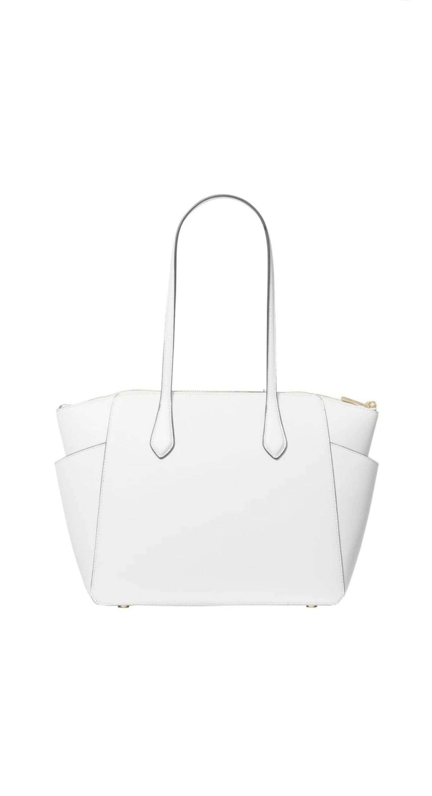 Michael Kors Marilyn Medium Saffiano Leather Tote Bag Optic White 30S2G6AT2L
