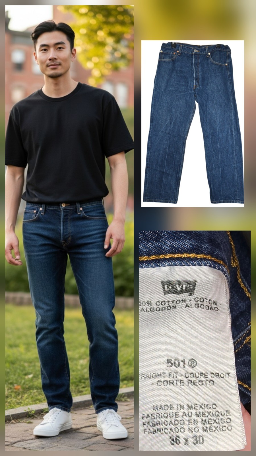 Denim Levi’s 501 Button Fly Jeans Men’s Size 36×27 Short Straight Leg workwear