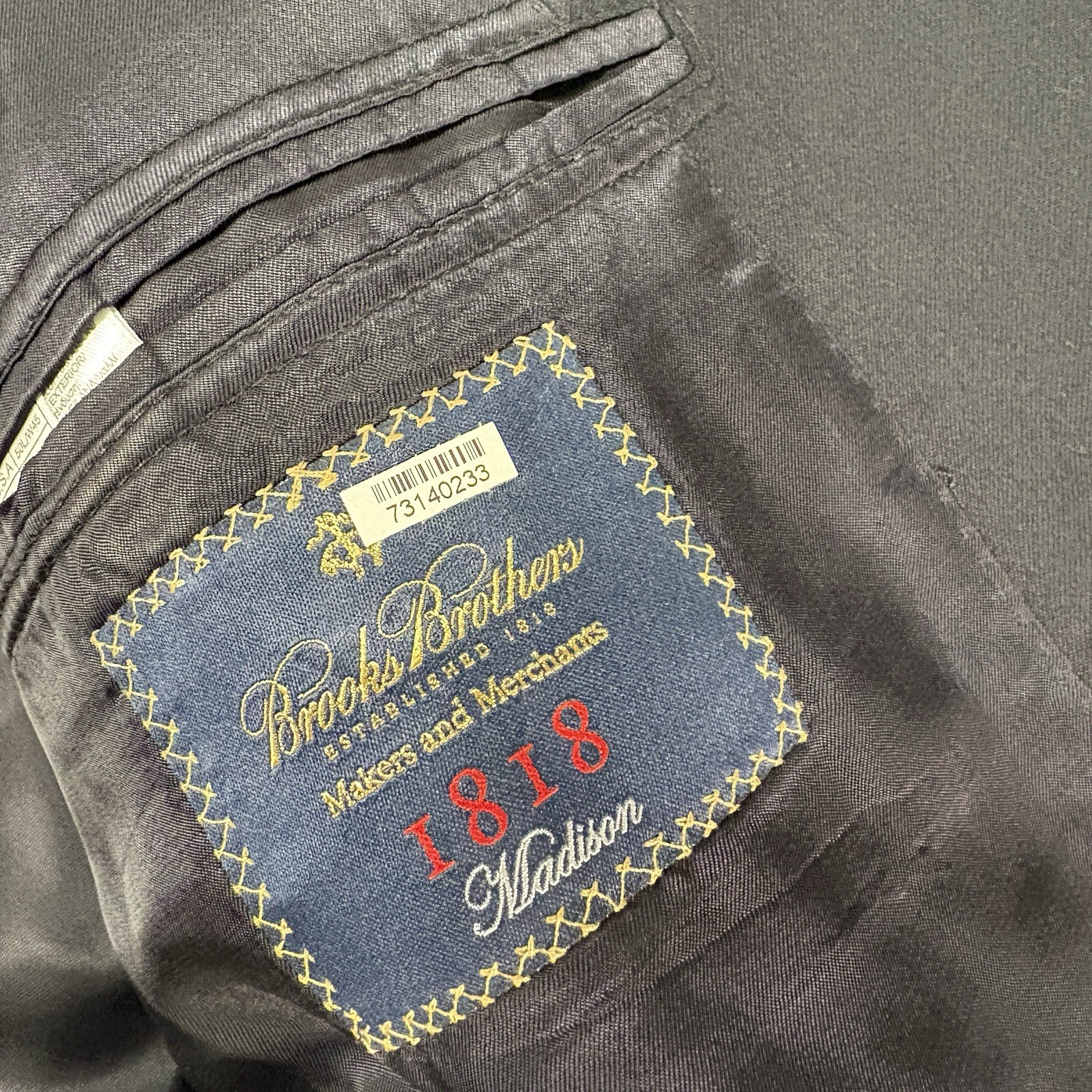 Brooks Brothers Jacket 50L Blue 1818 Madison Estrato Wool Blazer Sports Coat