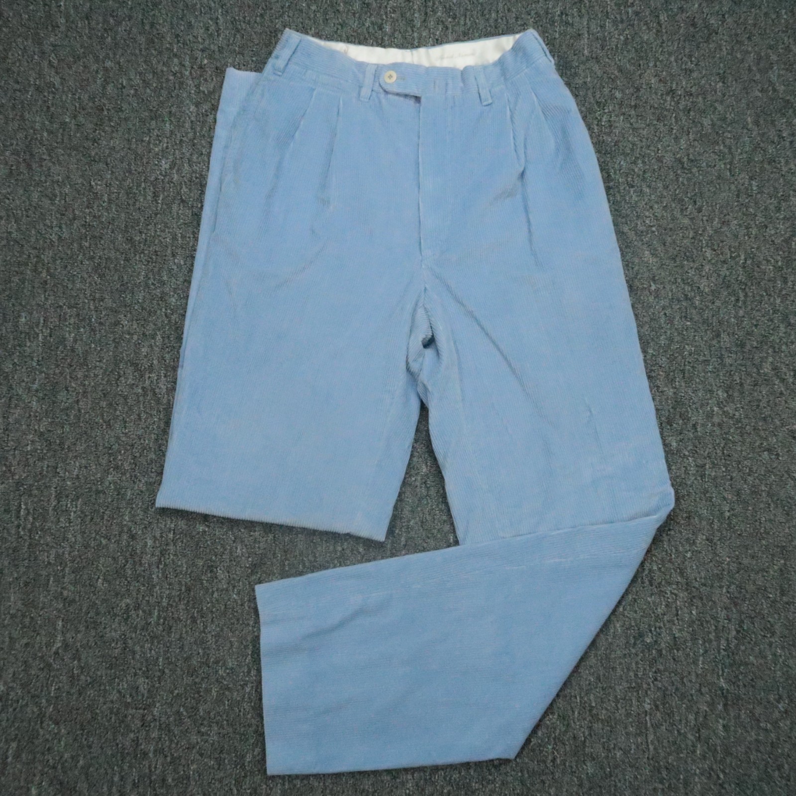 Frank Namani Pants Mens 25×32 Blue Cashmere Blend Corduroy