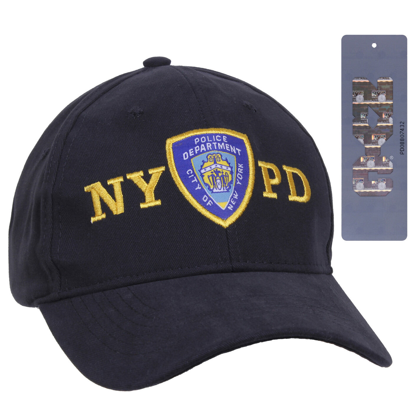 “NYPD” Officially Licensed Shield Cap – Navy Blue – Low Profile Baseball Hat
