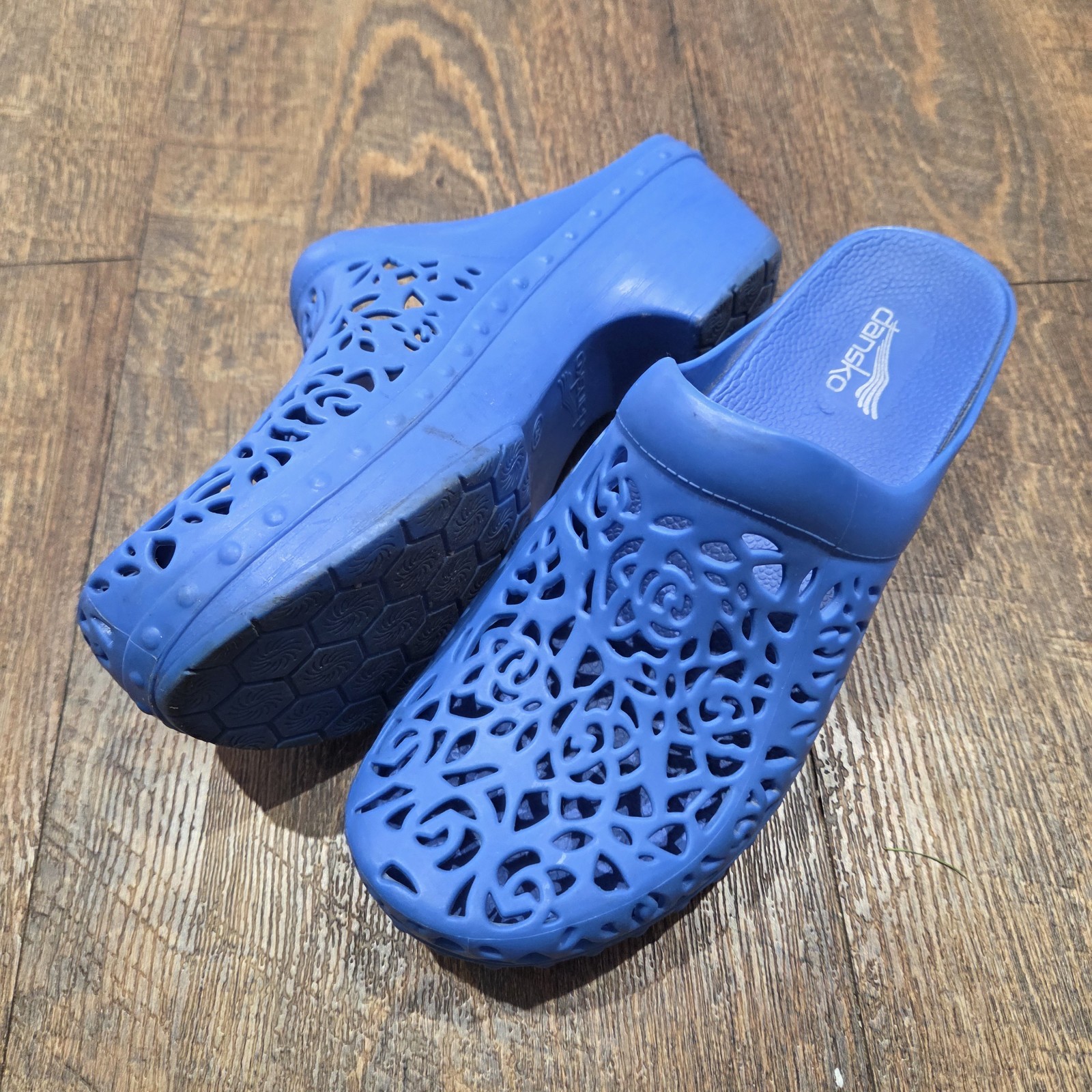 Dansko Pippa Molded Clog Shoe Open Back Comfortable BLUE Size 39 8.5/9