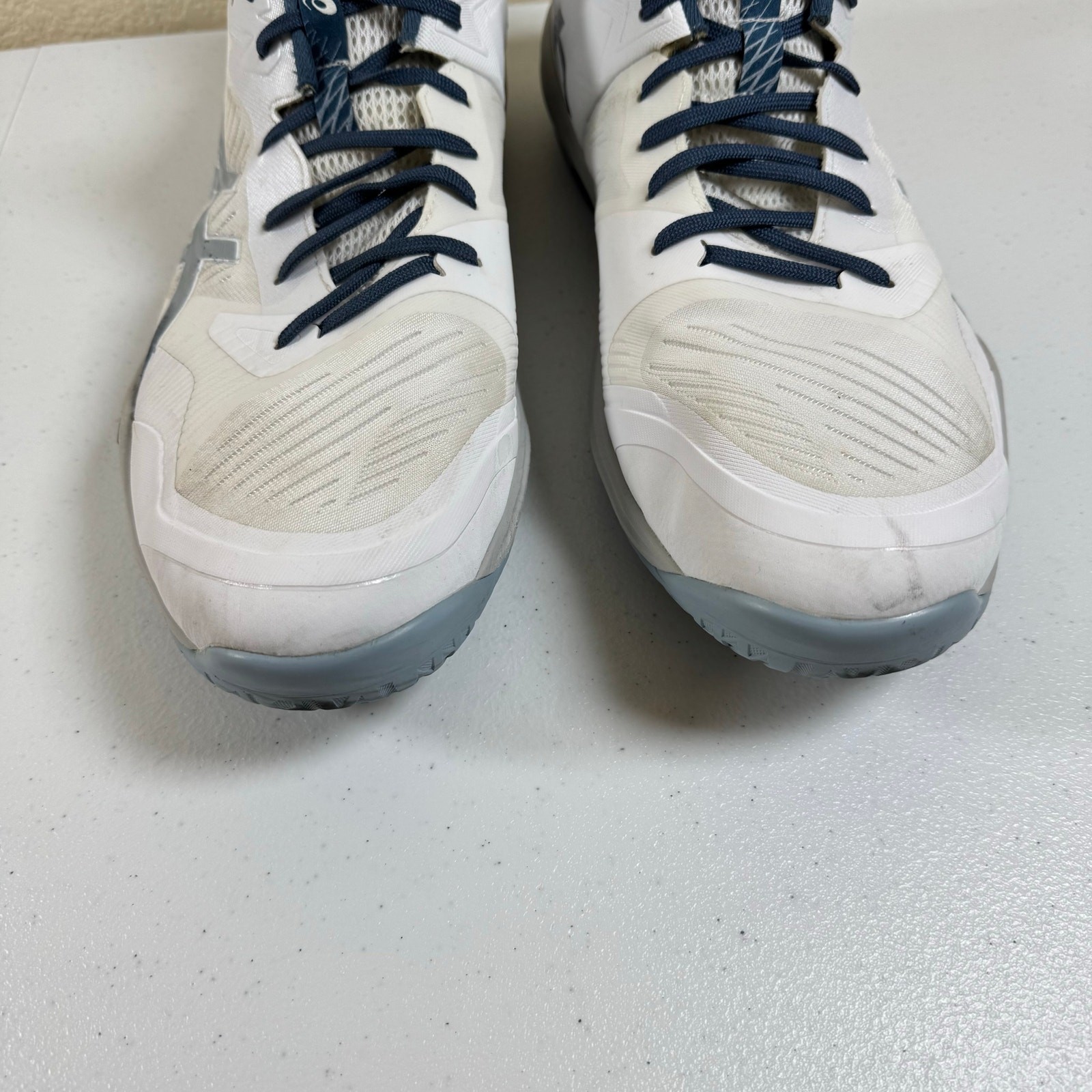 Asics Sky Elite FF 3 100 White Gray Volleyball Shoes Mens Sz 16 No Insoles Read