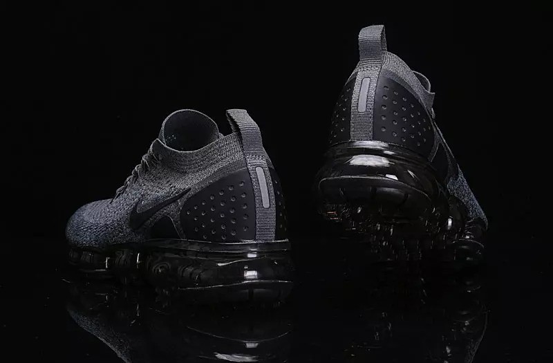 New Nike Air VaporMax Flyknit 2 Air Grey/Black Cushion Shoes 7-11